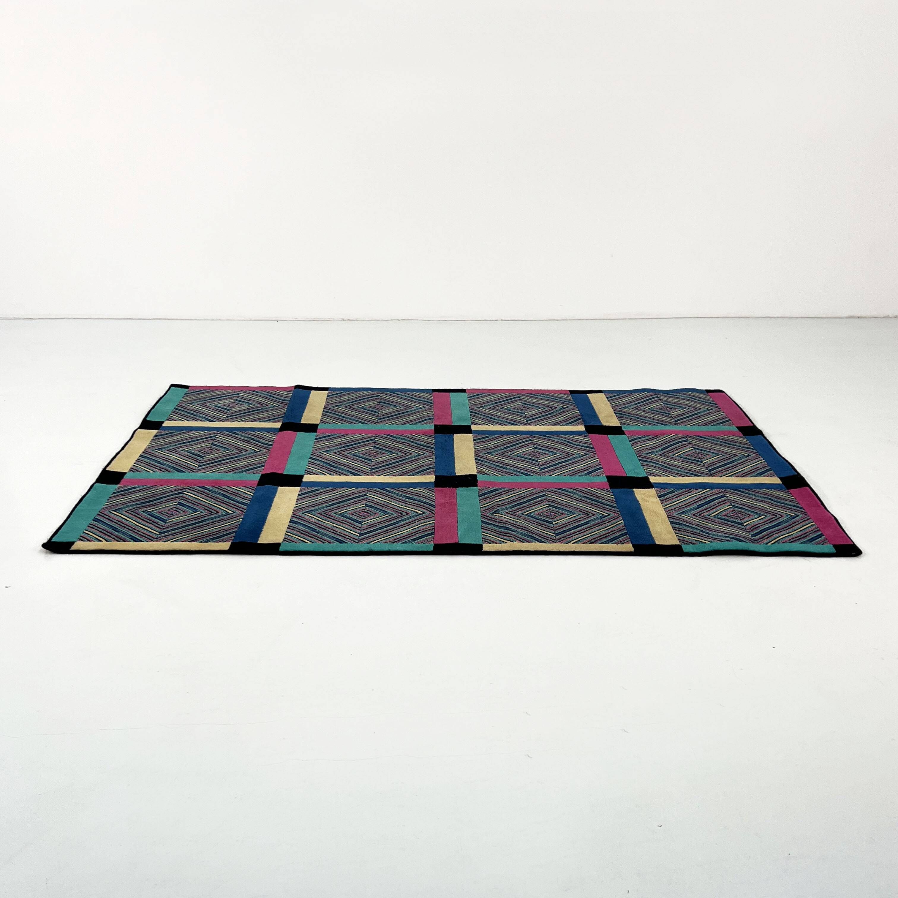Geometric patterned rug by Missoni, 1980