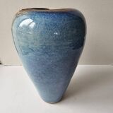 Brutalist ceramic glazed stoneware vase free form (attributed to a & n pinel)