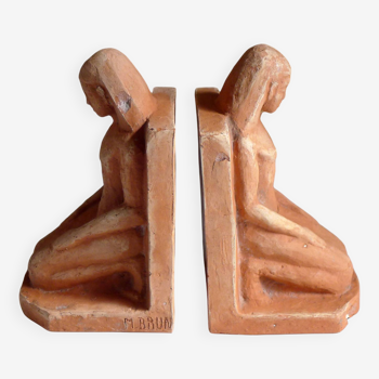 Egyptian terracotta bookends