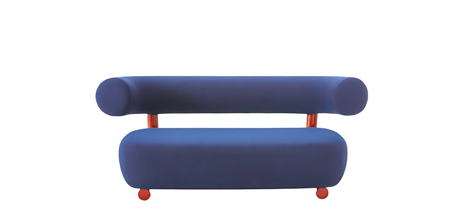 Two-seater sofa Moroso Pipe Blue