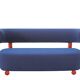 Two-seater sofa Moroso Pipe Blue