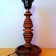 Turned wood lamp