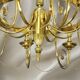 Grand Lustre en Bronze Doré style Directoire Dix Lumières Lucien Gau
