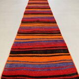 Old Turkish narrow Kilim Runner 280x54 cm shabby chic, vintage kelim
