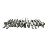 12 Art Deco porcelain knife holders