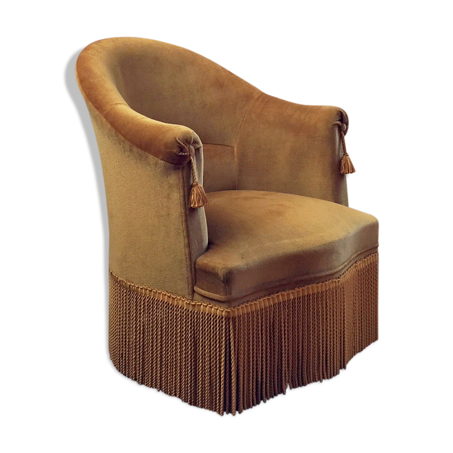 Fauteuil crapaud jaune