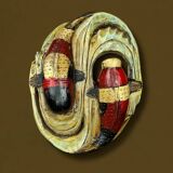 Wooden wall sculpture of Koi Carp, tribal India, mid-20th century.