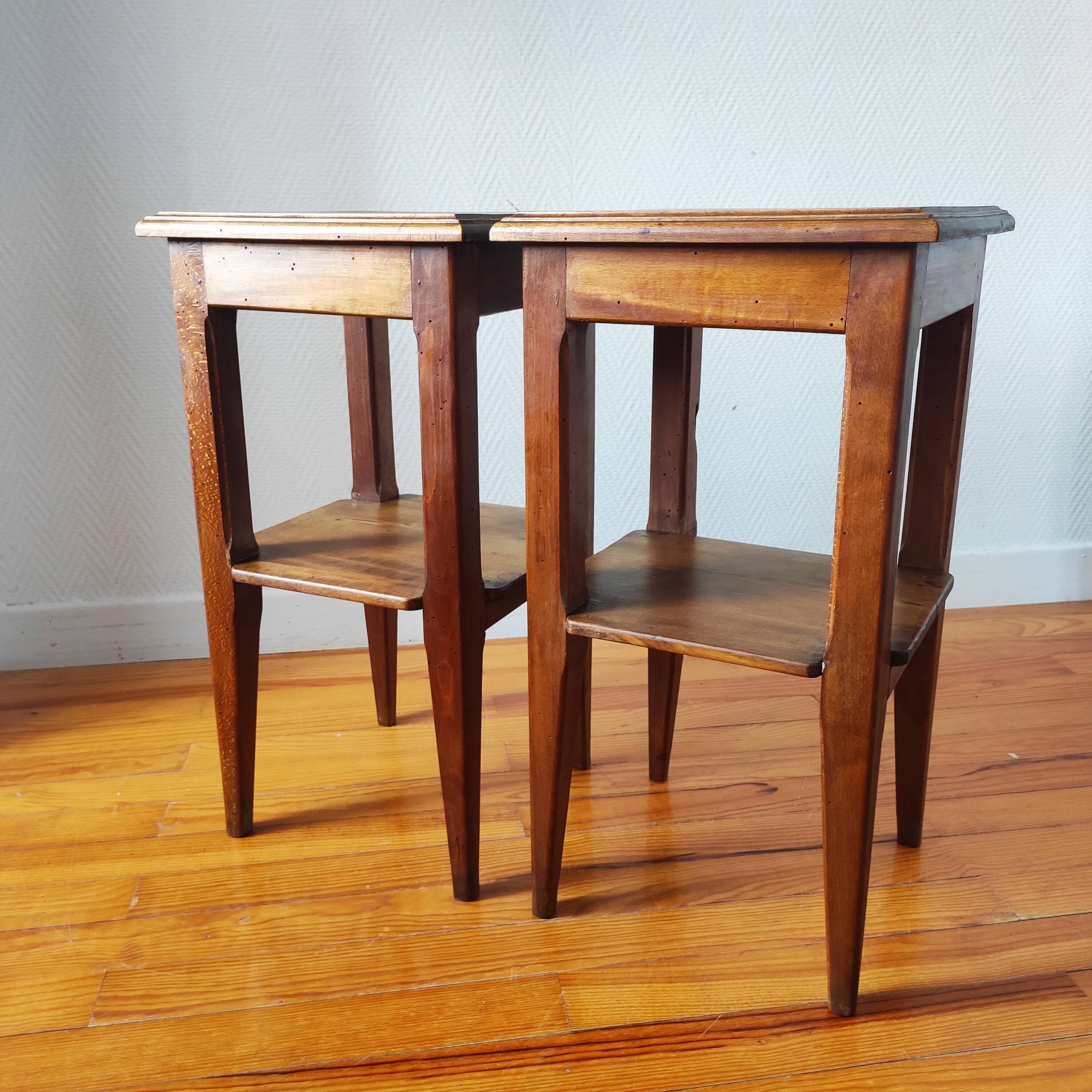 Pair of bedside tables, end of sofa, 1940/50