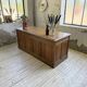 1950s oak office counter