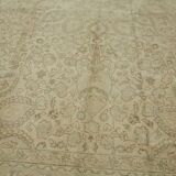 Handmade Oriental Decorative 1980s 245 cm x 349 cm Beige Wool Carpet