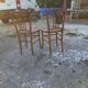 Paire de chaises de bistrot bois