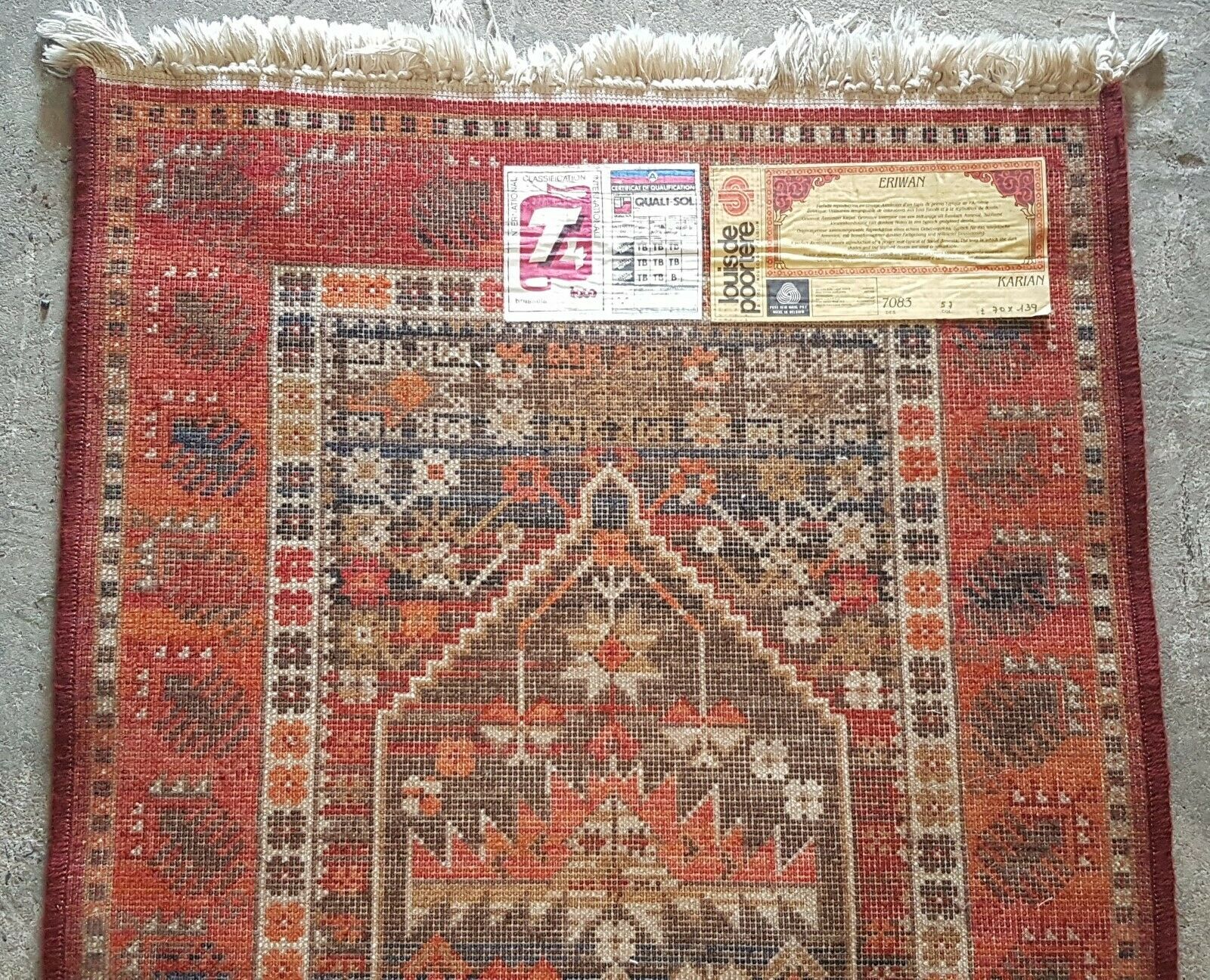 Louis de Poortere Size 70 x 139 pure wool prayer mat