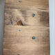 Wall shelf made of solid wood with golden hooks - Key holder for the entrance