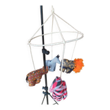 Animal mobile in wax fabric