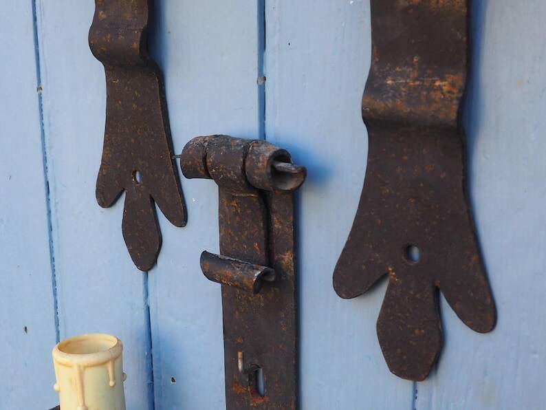Forged Iron Castle Wall Lights: French Salvaged Sconces, Medieval Style