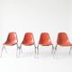 4 Ray and Charles Eames chairs, Herman Miller edition.