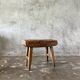 Small organic bench in blond Asian teak quadripod - Tujuh