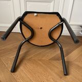 Danish design chair from the 80s, black tubular metal and faux leather.