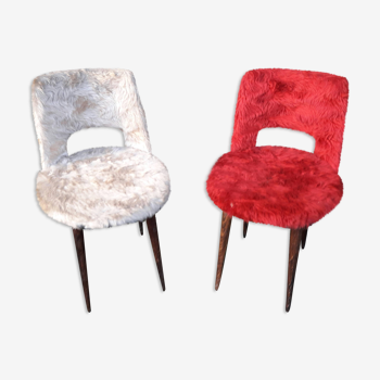 Pair of Baumann moumoute chairs n°845