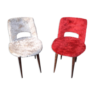 Pair of Baumann moumoute chairs n°845