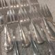 12 silver-plated metal cake forks by silversmith Guillaumot, contours