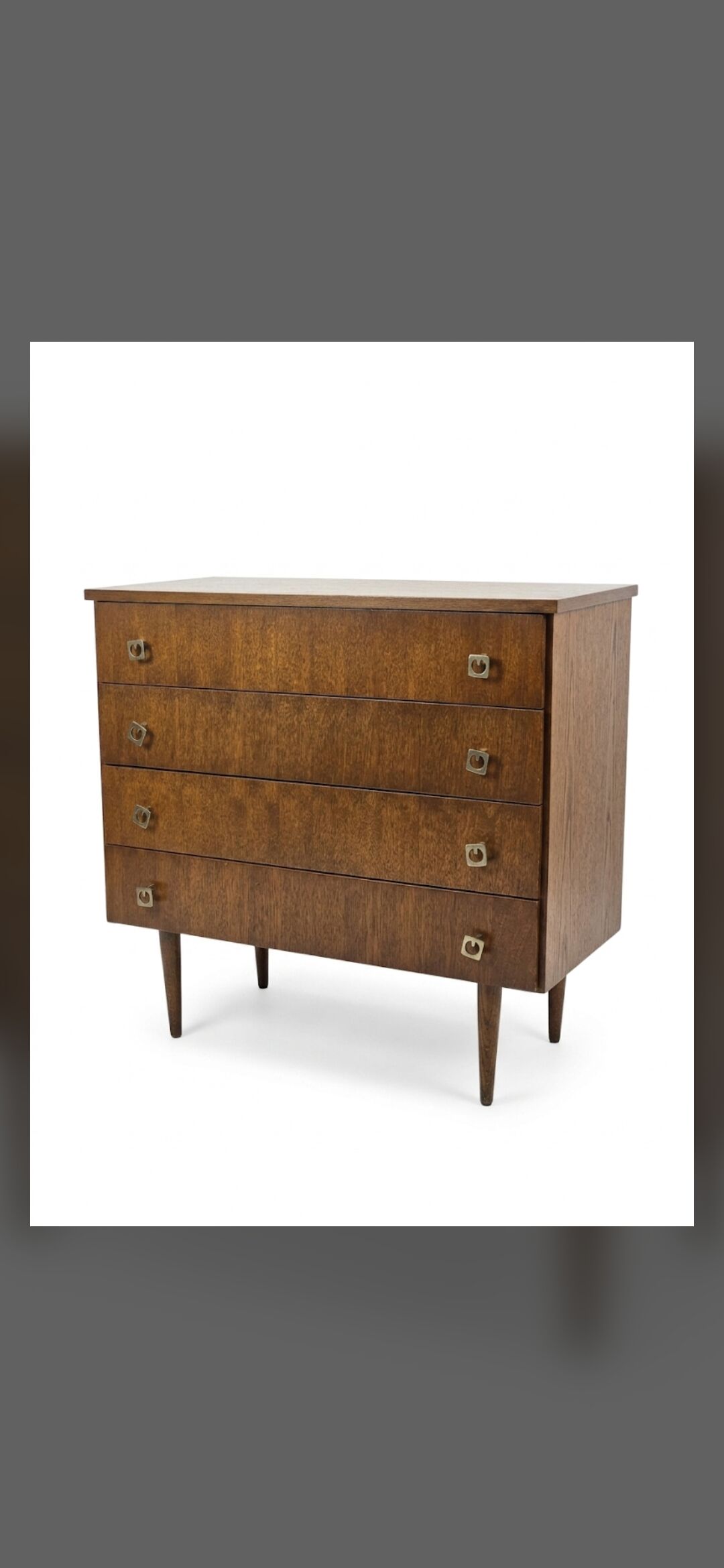 Vintage oak commode from the 1960s.