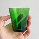 5 translucent green glasses