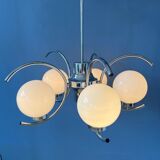 Sputnik chandelier chrome space age