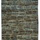Hand-Knotted Tribal Unique 91 cm x 341 cm Blue Wool Runner Carpet