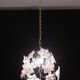 Charmant lustre vintage Murano fleurs blanches et roses