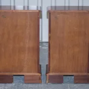 Vintage Georgian Style Walnut Bedside Tables, Set of 2