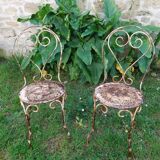 Chaises de jardin en metal
