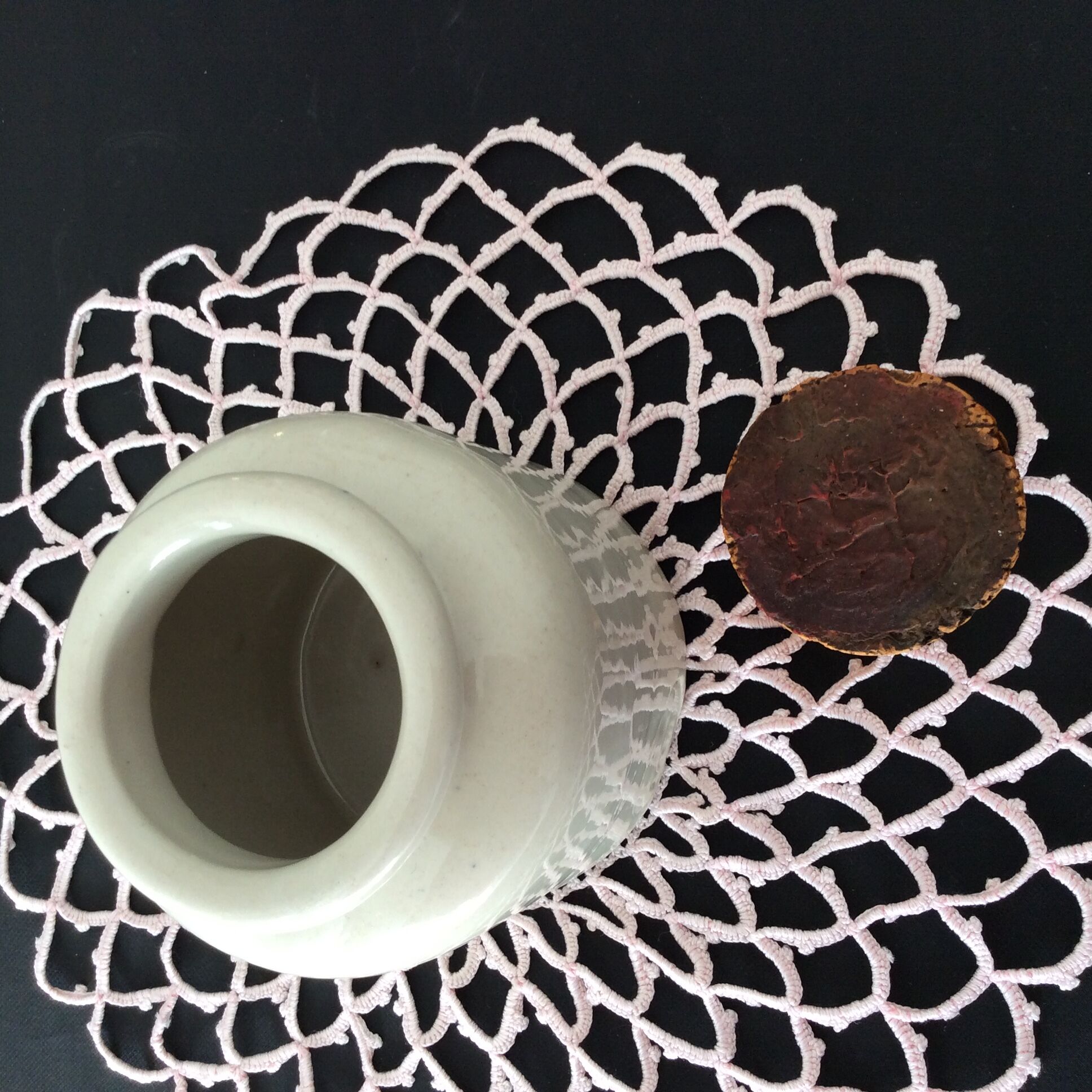 Old mustard pot in glazed stoneware LAB-Lagny with cork stopper