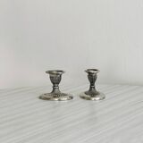 Pair of antique metal candlesticks