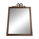 Miroir vintage style Louis XVI doré à fronton nœud rubané 50 x 70 cm