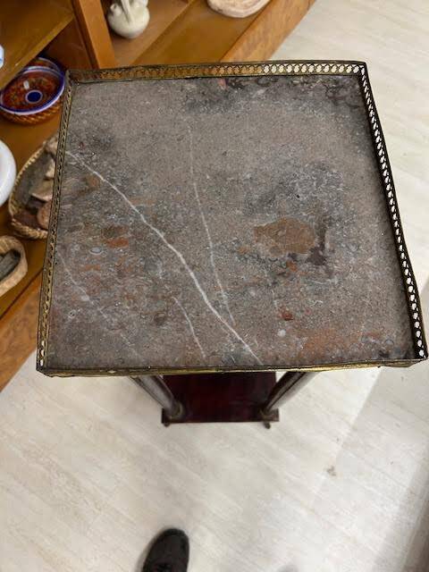 Wooden and brass saddle