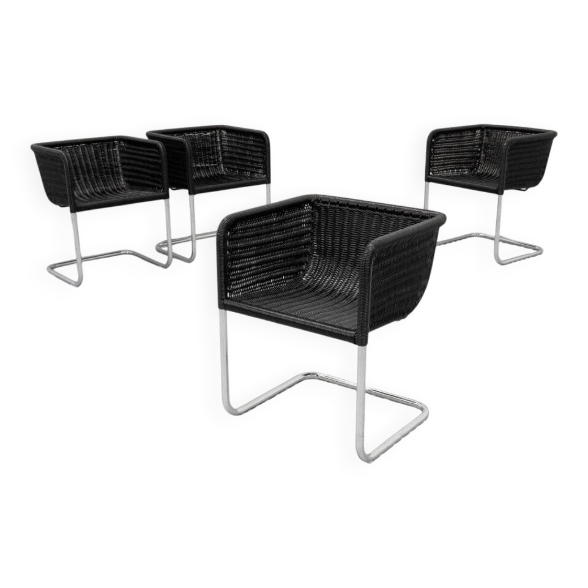 Tecta D44 dining chair set 1980s