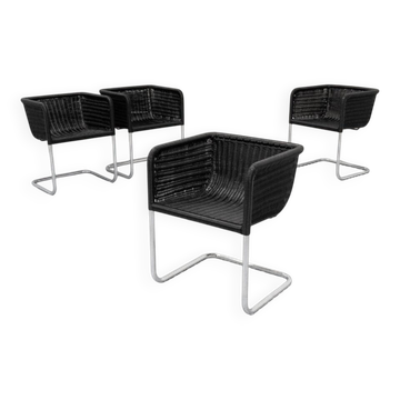 Ensemble de chaises de salle à manger Tecta D44 des années 1980
