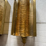 Scandinavian pressed glass wall lights