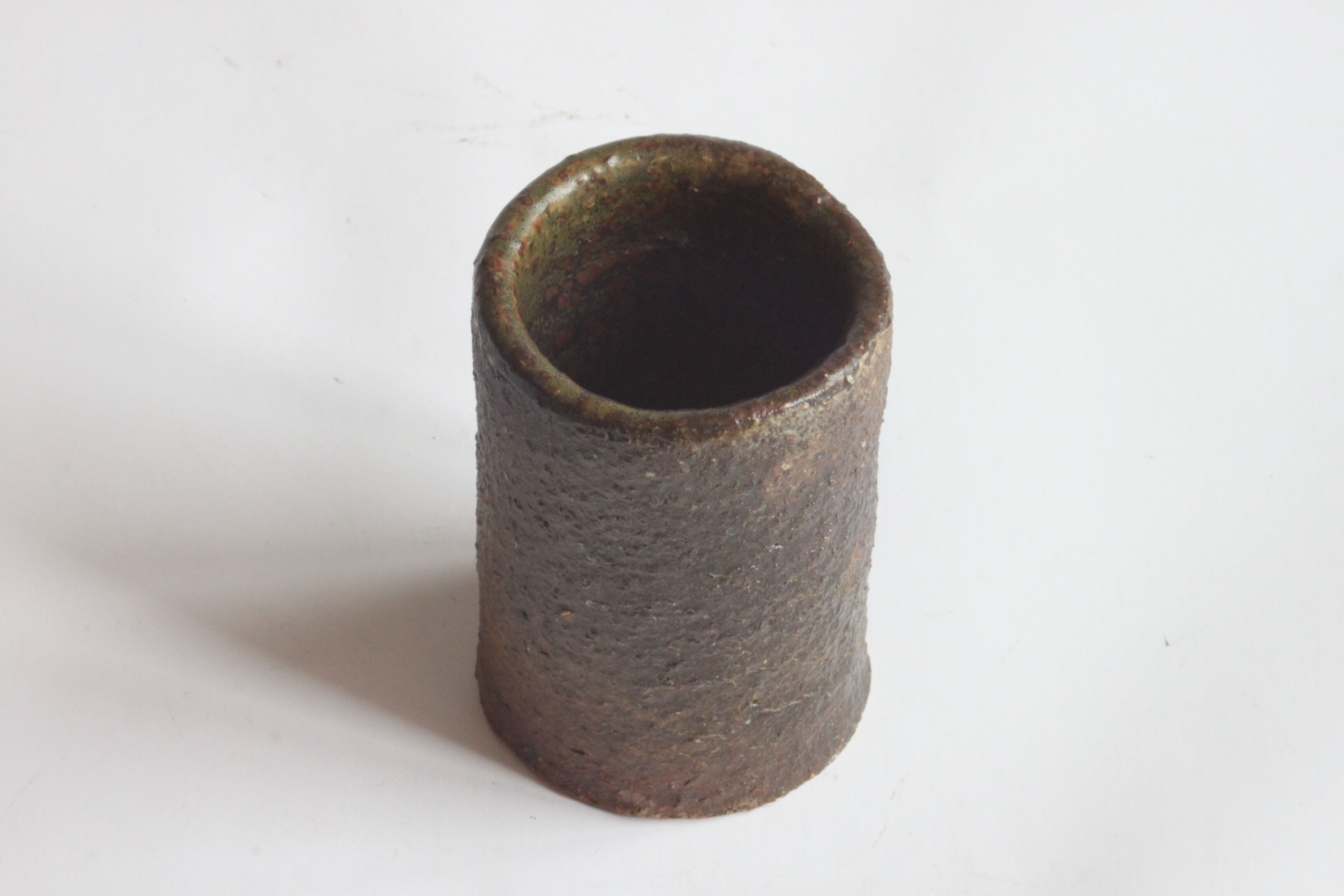 Brown ceramic vase by Paul Envalds for Arabia Finland 1960/1970