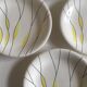 Salins earthenware dessert plates, Clair de Lune décor 60