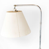Floor lamp of chrome and black painted metal of Danish design, 1970s