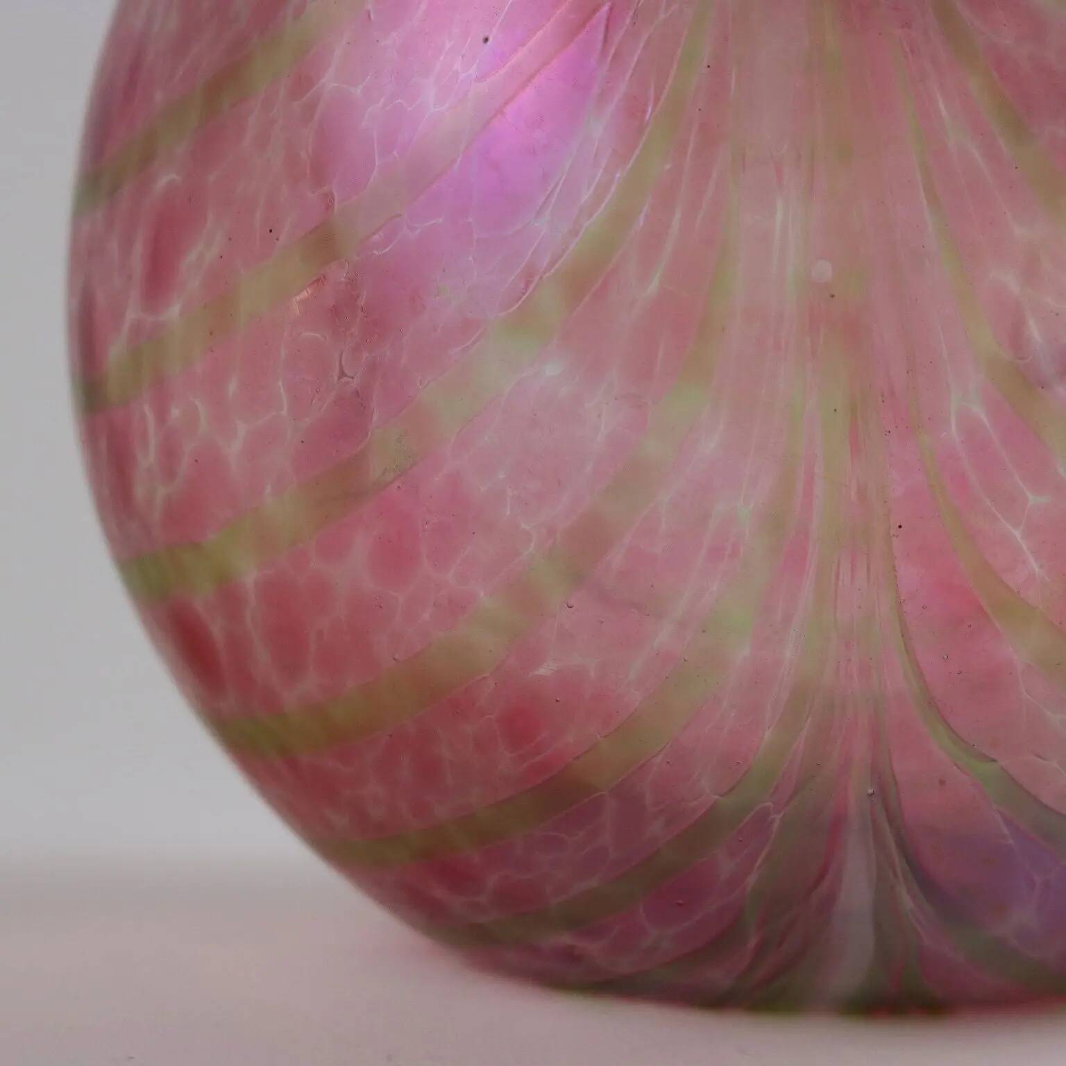 Antique glass vase in Loetz style, Austria, 20th century.