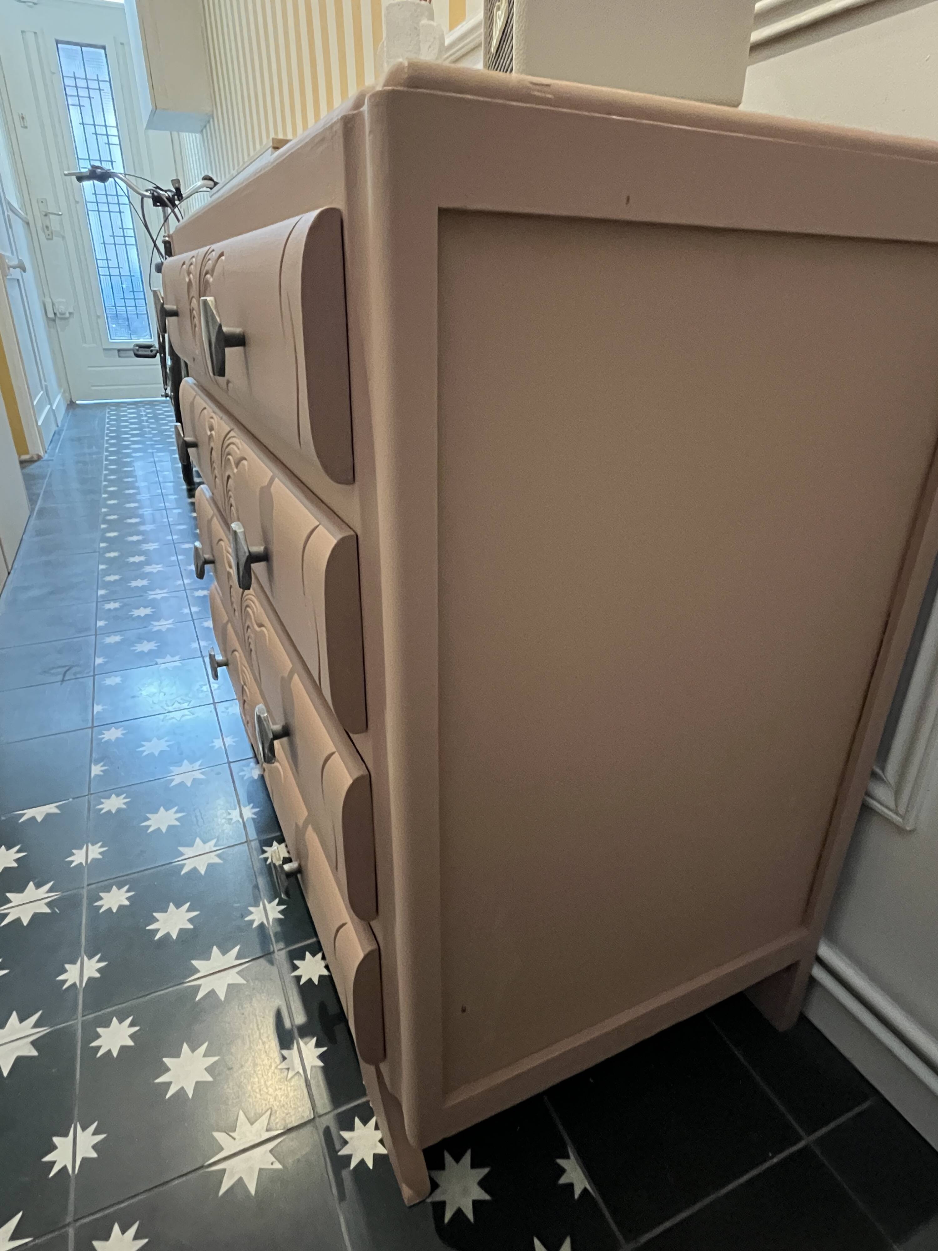 Commode vintage marbre année 60