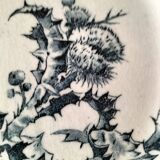 Set of 6 ironstone plates in shades of blue, late 19th to early 20th century.