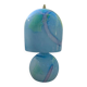 Lampe champignon en verre bleu, années 60