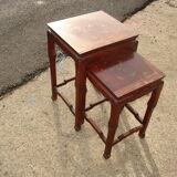 Pull-out tables wooden railway sets carved and embellished with gold