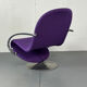Chaise lounge Panton Streamline de l'ère spatiale pour Fritz Hansen 1-2-3, années 1970