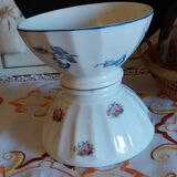 Antique faceted bowls on shower stand