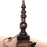 Turned wooden lamp base H44cm